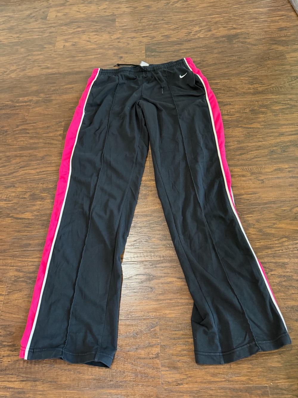 Nike Fit Dry Women's Black, Pink & White Color Pants Size L (12-14)